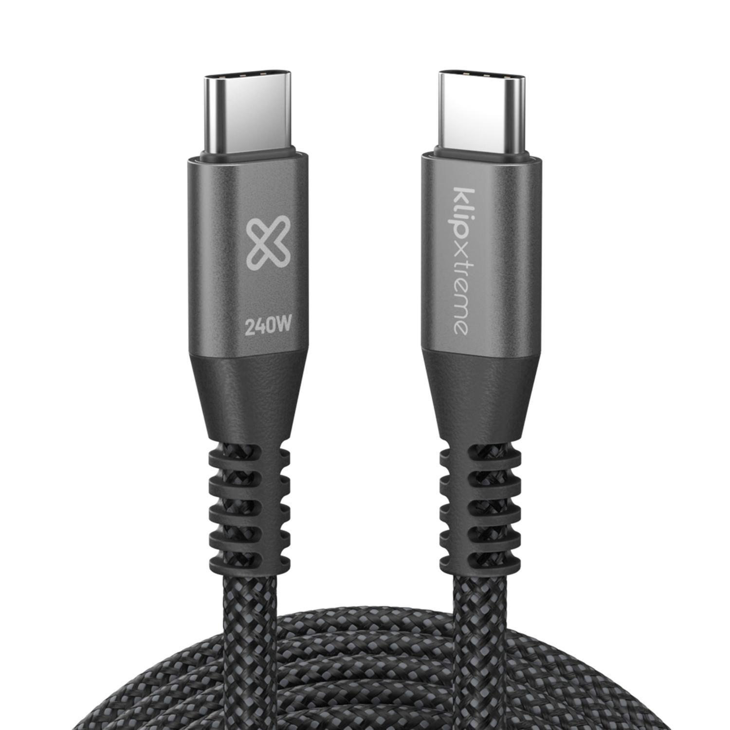 Klip Xtreme Cable Trenzado USB-C PowerGo 750 240W 1.8m-7