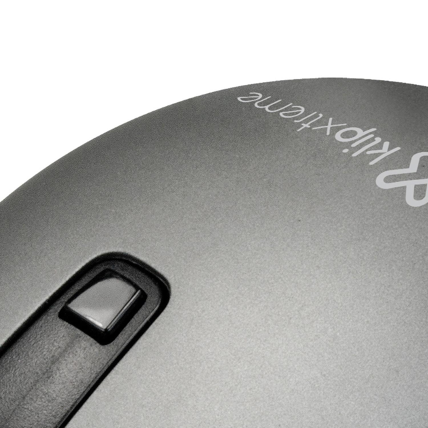 Mouse Optico USB c/Cable KlipXtreme KMO-111 Gris-3