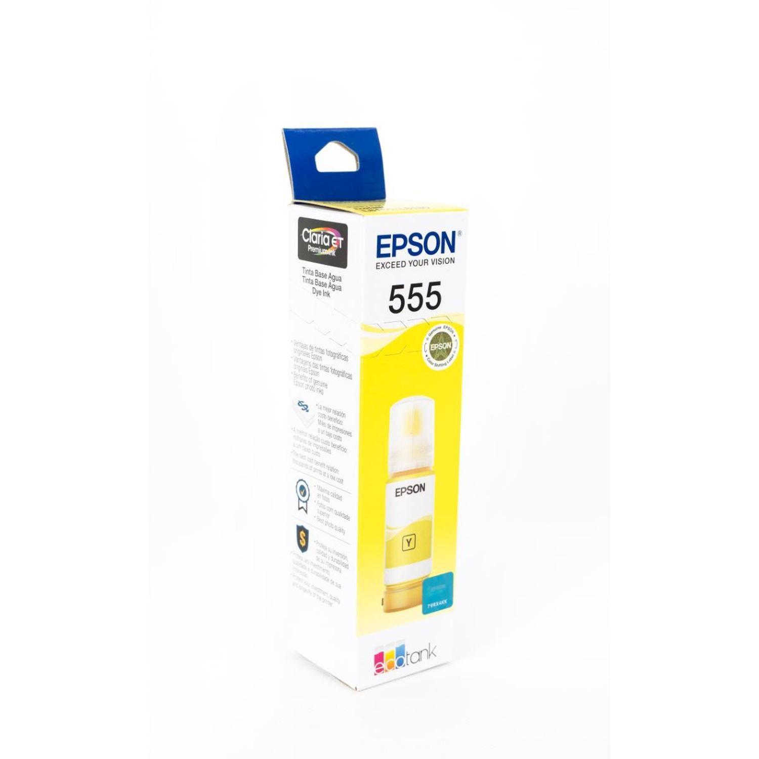 Botella De Tinta Epson T555 Amarilla Fotográfica-2