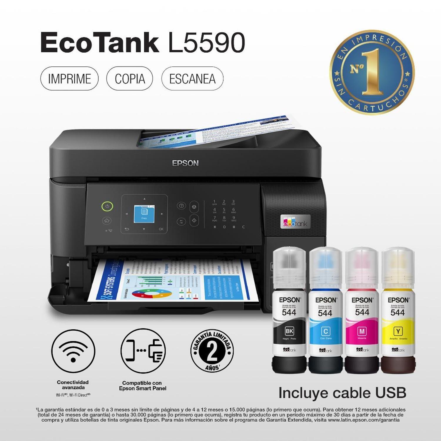 Impresora EPSON Multifuncional 4 en 1 EcoTank L5590 Wi-Fi-4