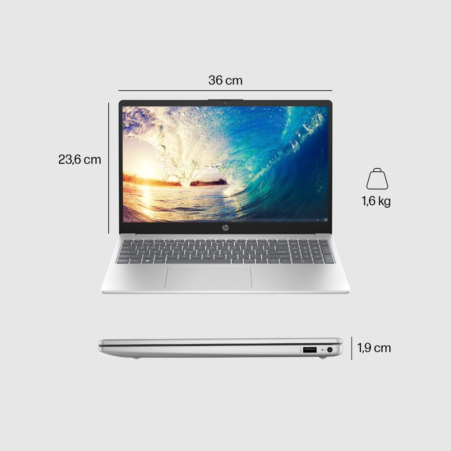 Notebook HP 15-fd0010la, Intel Core i3, 8 GB, 512 GB Unidad de estado sólido, 15.6, FHD Windows 11 H-5