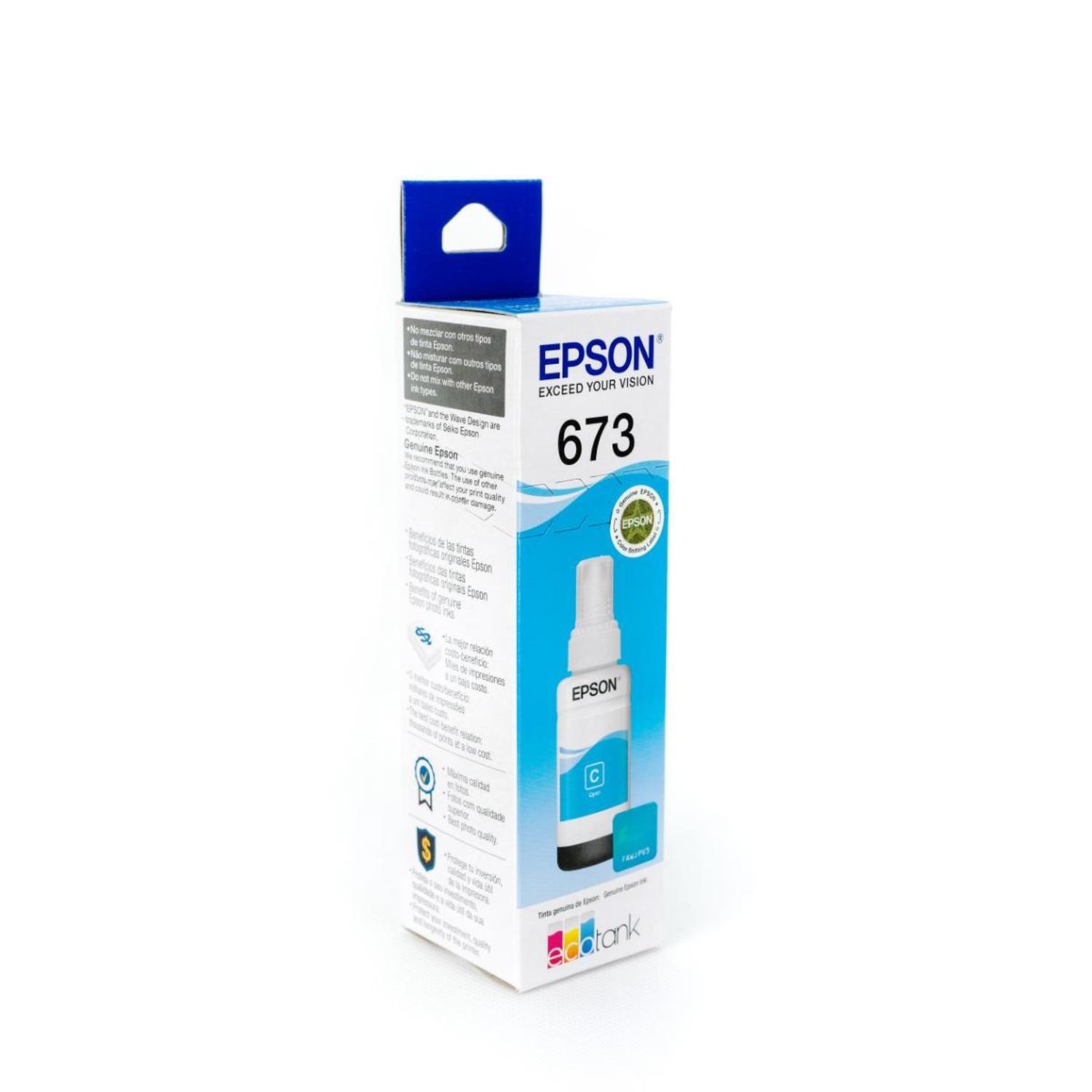 Botella De Tinta Epson T673 Cyan-2
