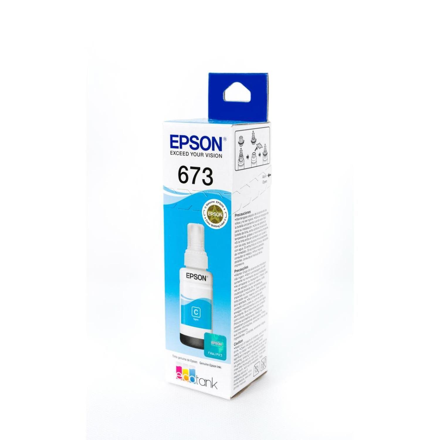 Botella De Tinta Epson T673 Cyan-3