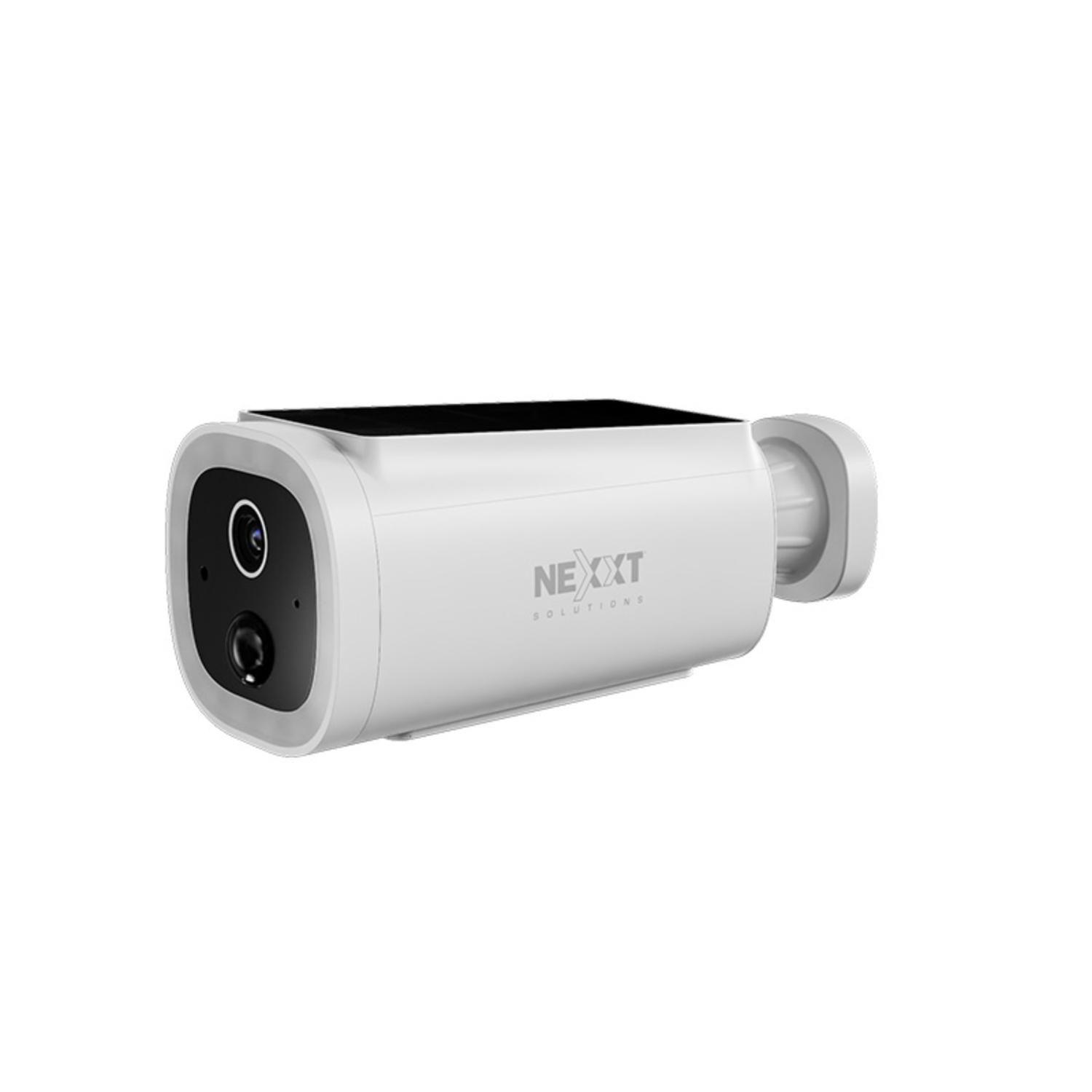 Cámara Wi-Fi exterior Nexxt fija 2K con panel solar incluido-2