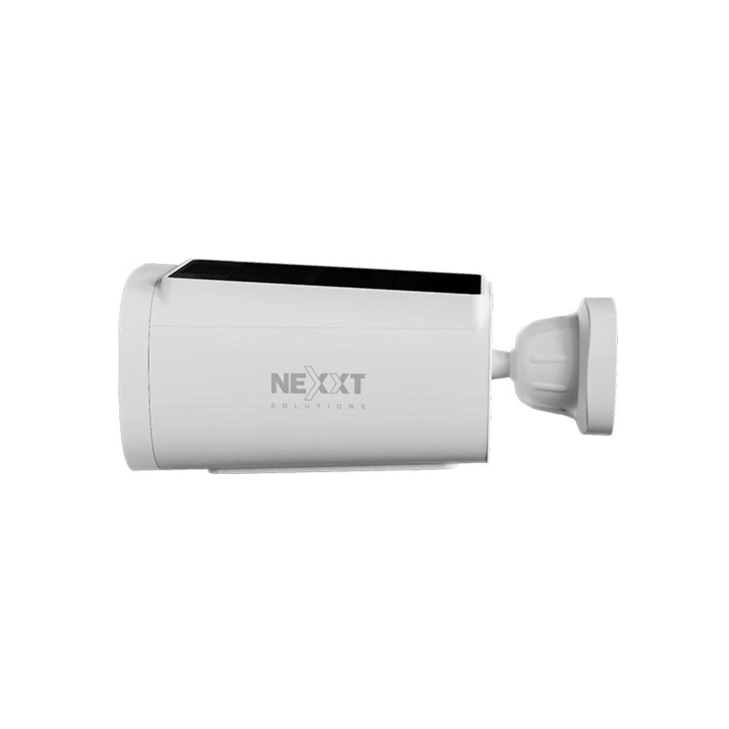 Cámara Wi-Fi exterior Nexxt fija 2K con panel solar incluido-3