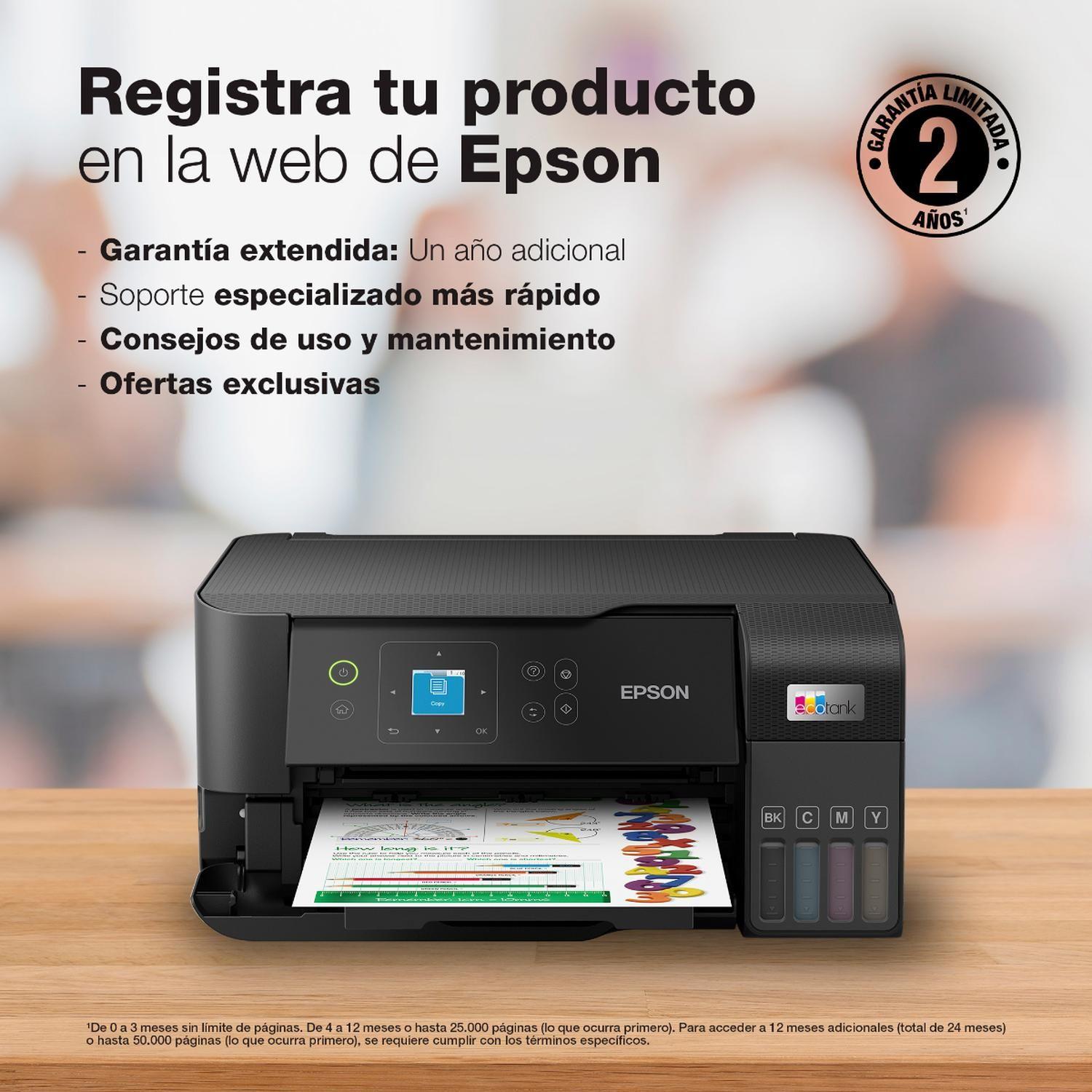Impresora EPSON Multifuncional 3 en 1 EcoTank L3560 Wi-Fi-8
