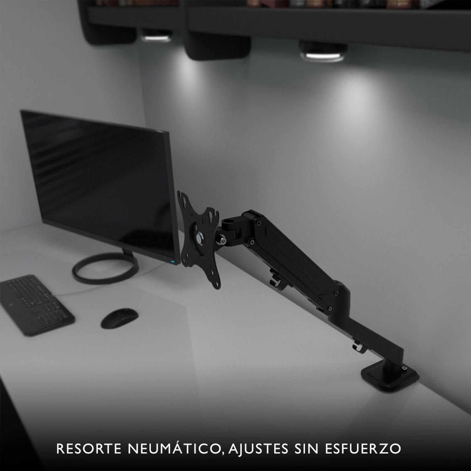 Soporte monitor Klip Xtreme neumatico 17 a 27 PUL KMM-400-4