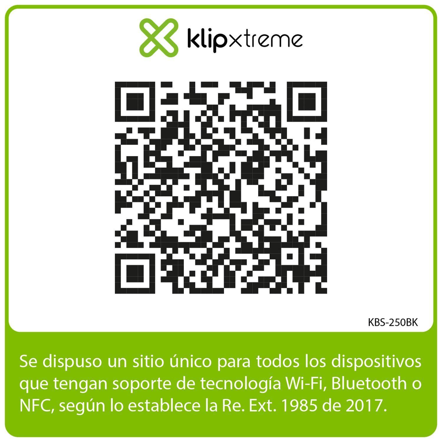 Parlante Portátil Klip Xtreme Zoundfire Bluetooth KBS-250BK-7