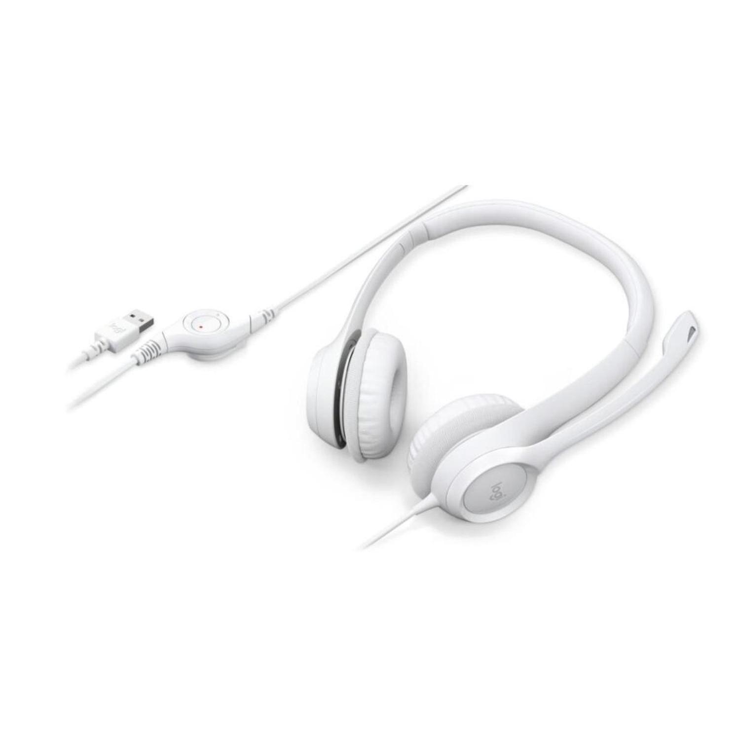 Logitech Audifono H390 Blanco-1