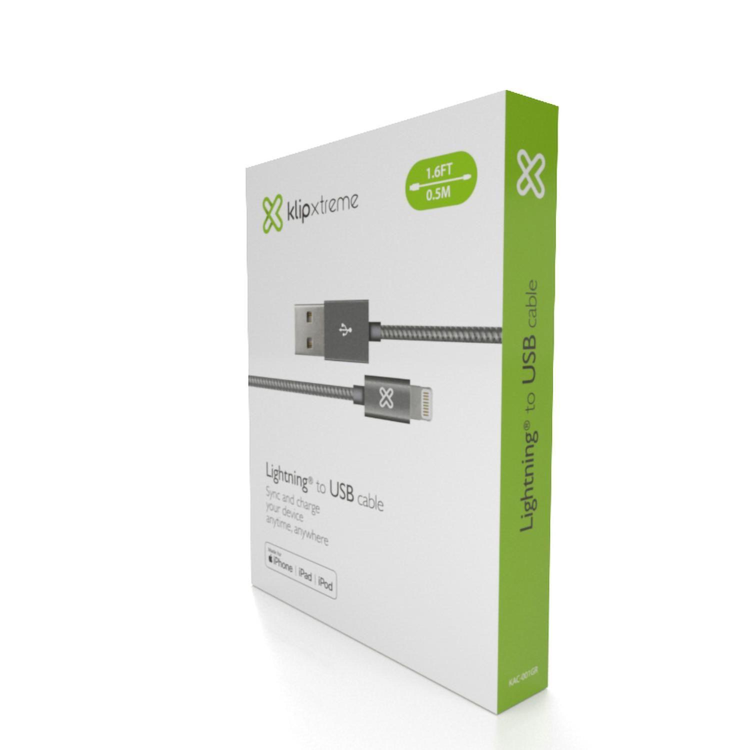 Cable Lightning Certif 50cm Reforz KlipXtreme KAC-001-3