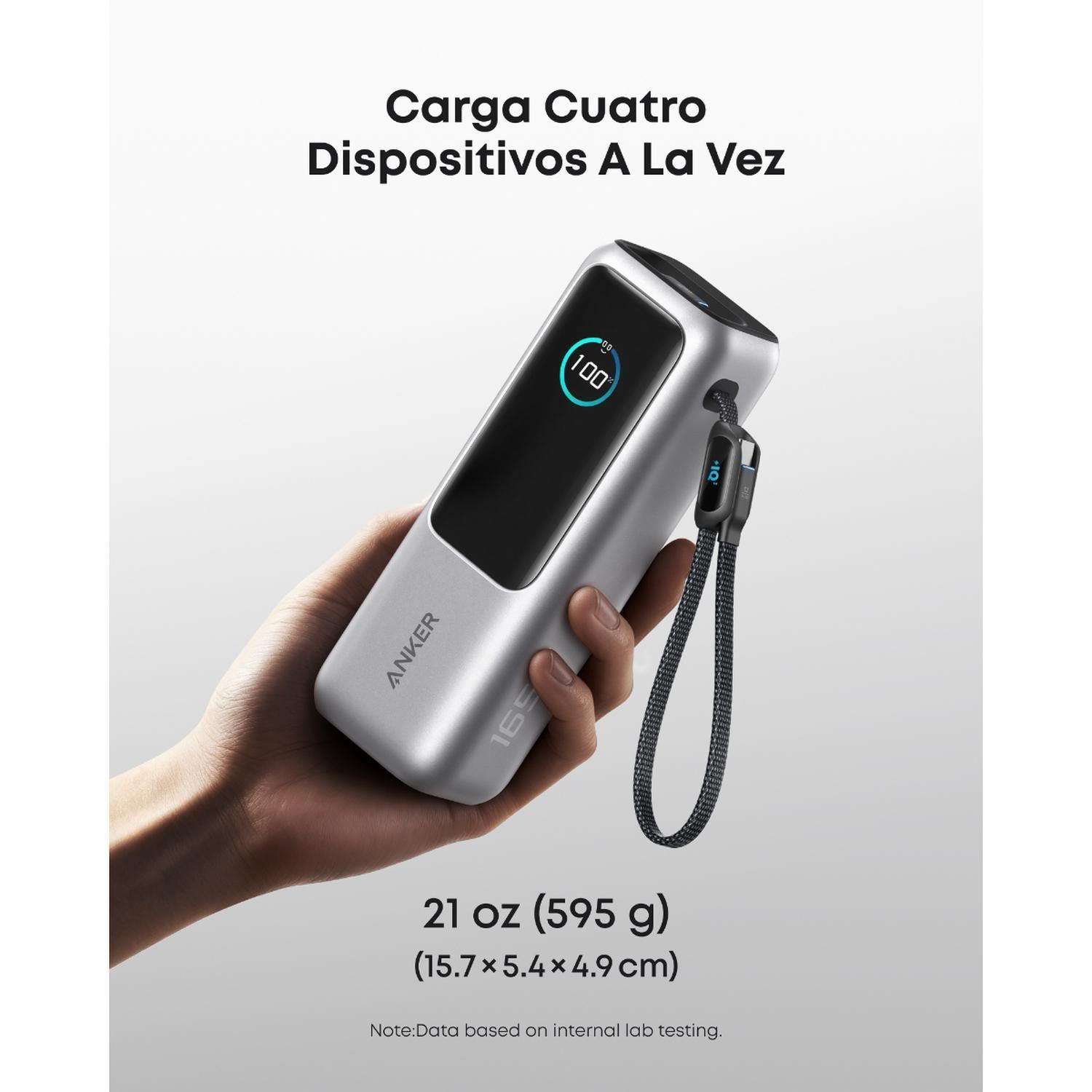Batería Externa Laptop Anker 25.000 mAh Carga Ultra Rápida 165W Plata-2