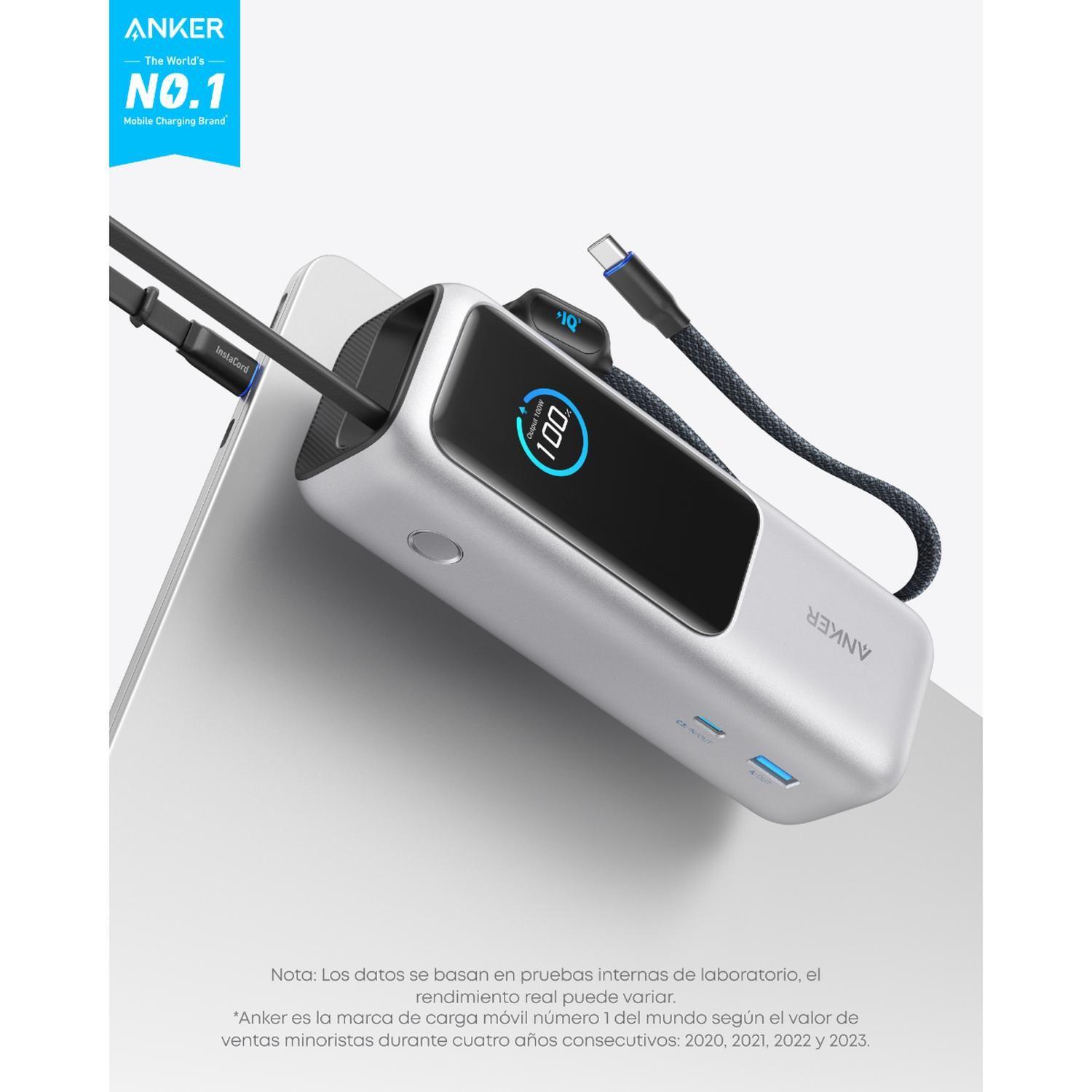 Batería Externa Laptop Anker 25.000 mAh Carga Ultra Rápida 165W Plata-4