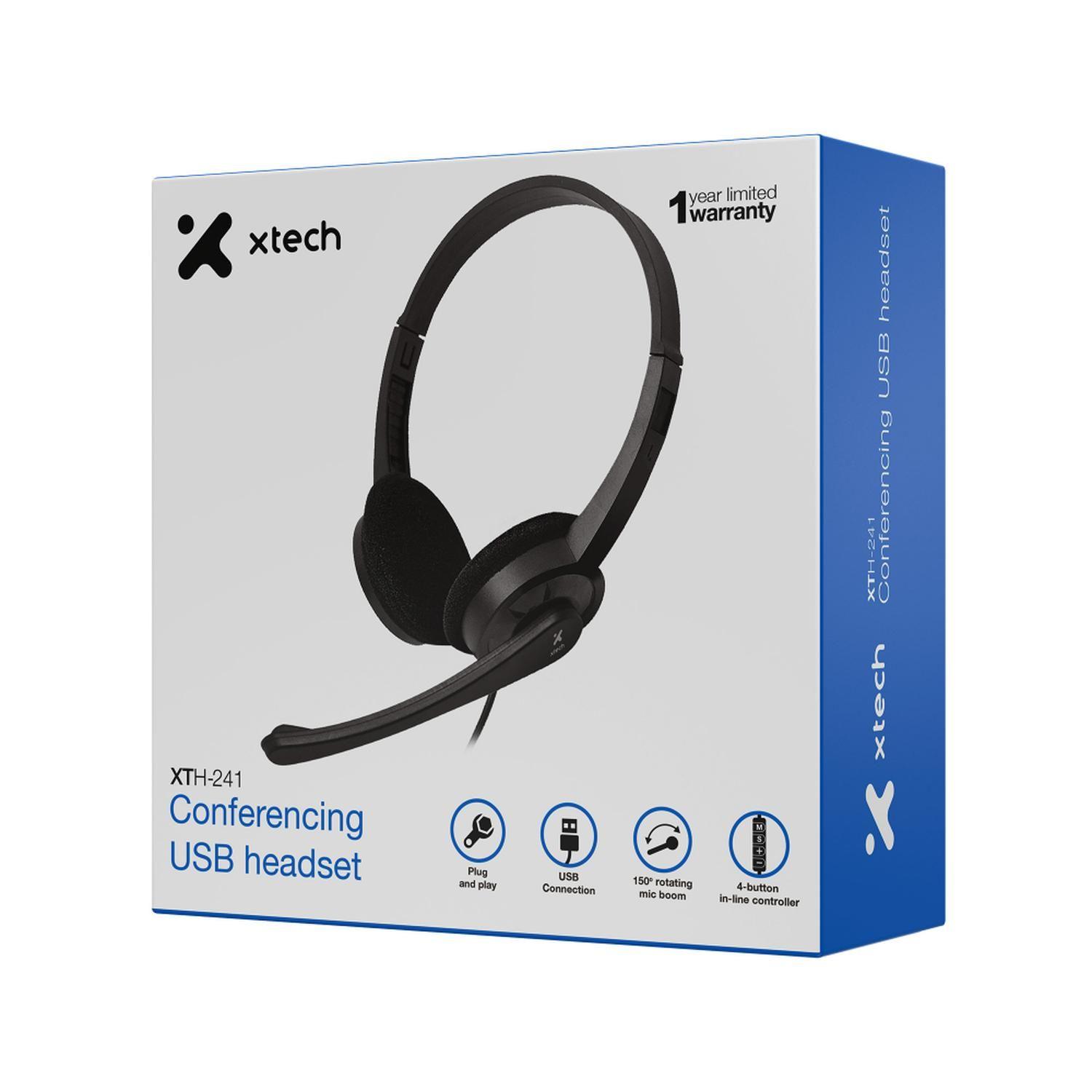 Xtech Audífonos USB para conferencias-2