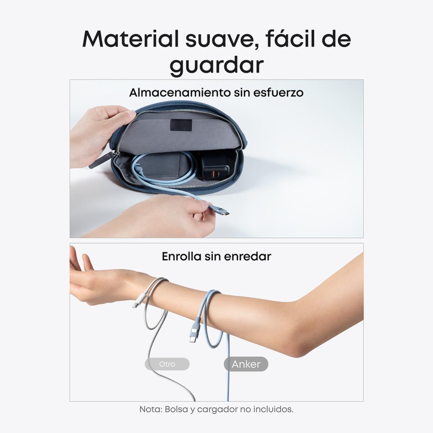 Cable USB-C a USB-C Anker Carga Rápida 240W 1m Azul-2