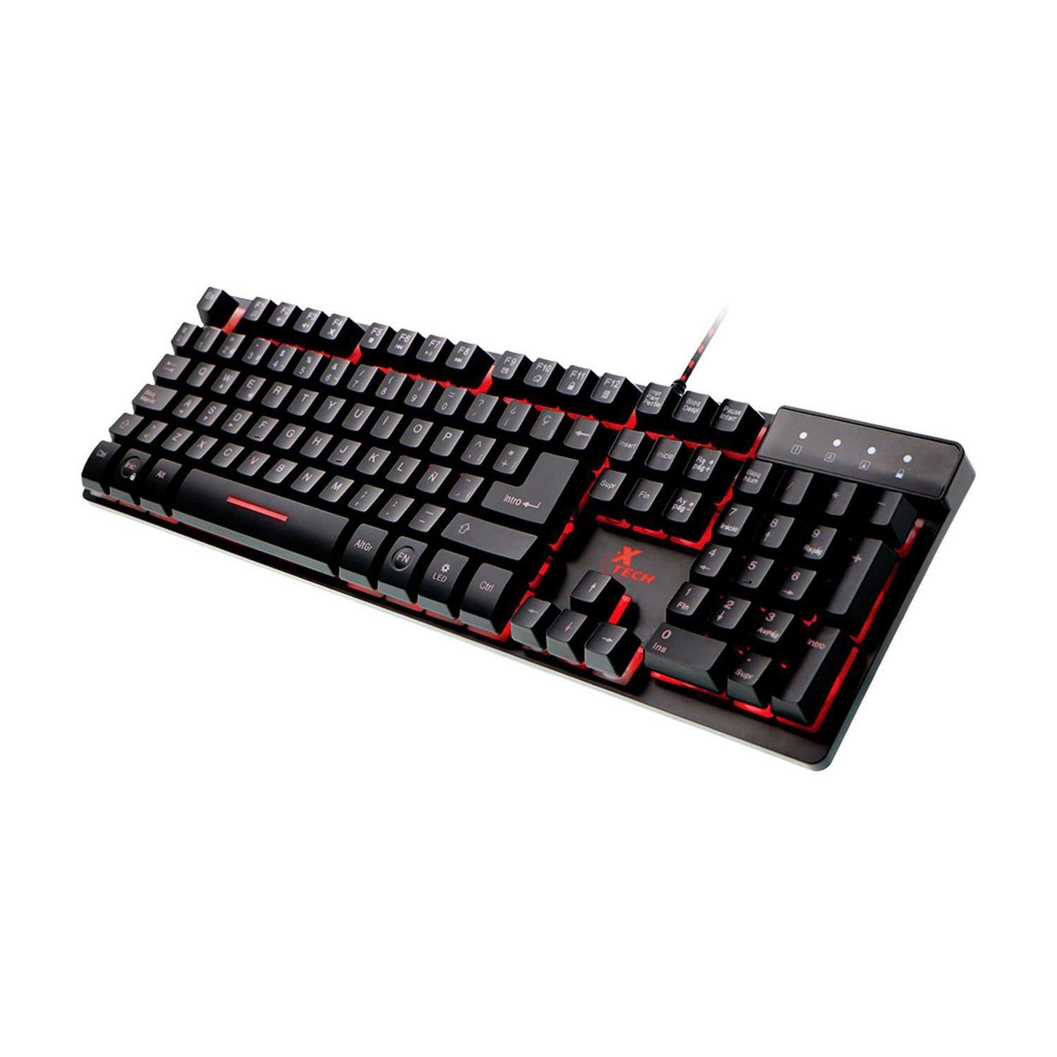 Teclado Gamer Xtech Revenger USB LED 3 Colores XTK-520S-0