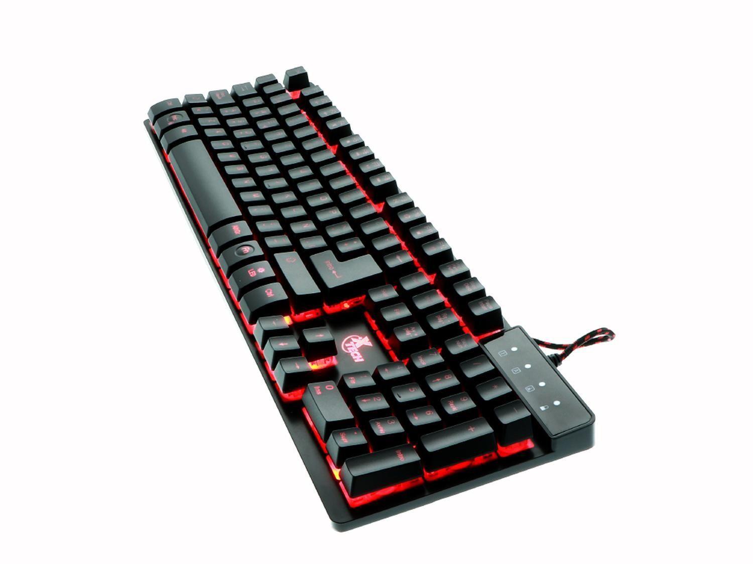 Teclado Gamer Xtech Revenger USB LED 3 Colores XTK-520S-3