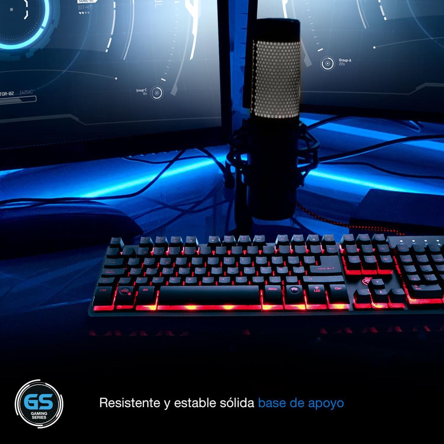 Teclado Gamer Xtech Revenger USB LED 3 Colores XTK-520S-8