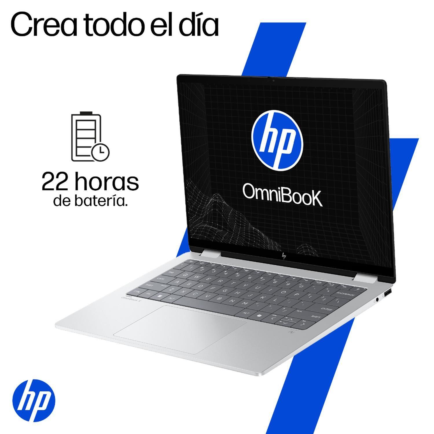 Notebook HP OmniBook X FlipNGAI 14-fm0051la 14" Pantalla táctil Intel Core Ultra 5 16GB RAM 512-8