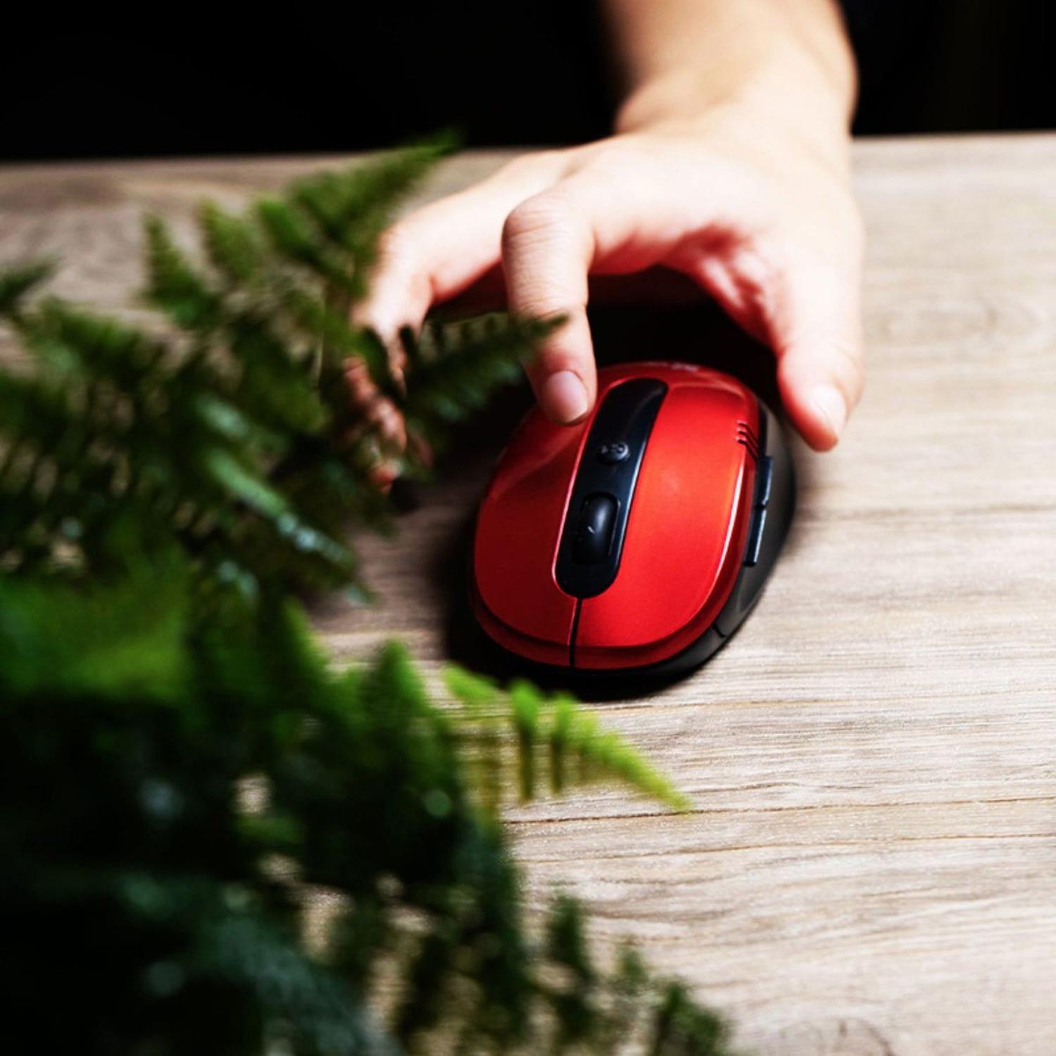 Mouse Inalámbrico KlipXtreme KMW-330 rojo-4