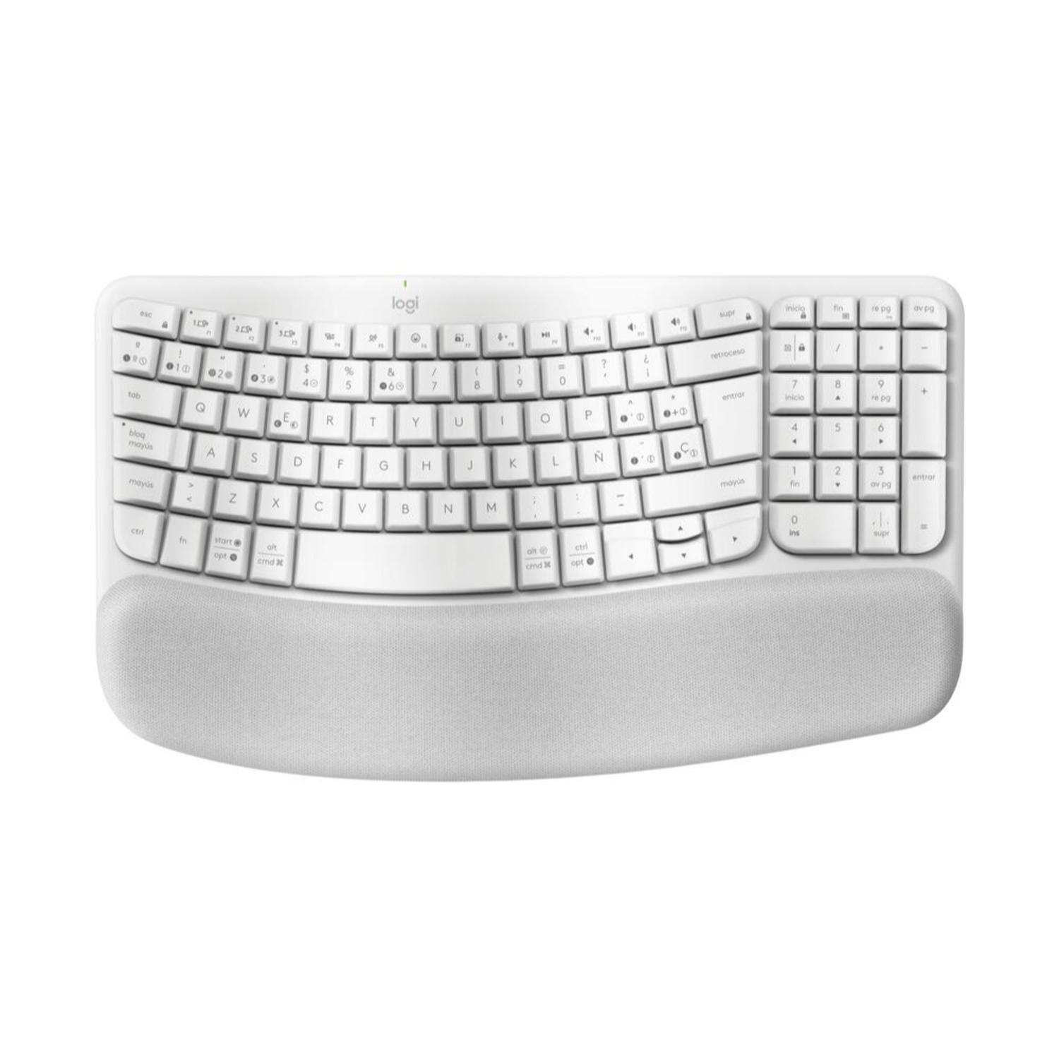 Teclado inalambrico Wave Keys Blanco Español-1