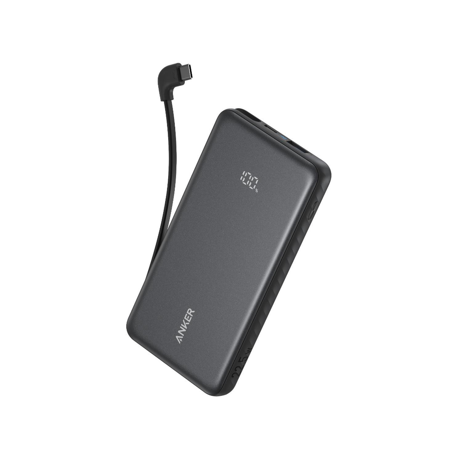 Powerbank Batería Externa Anker 10.000 mAh 22,5W Cable USB-C Integrado Negro-0