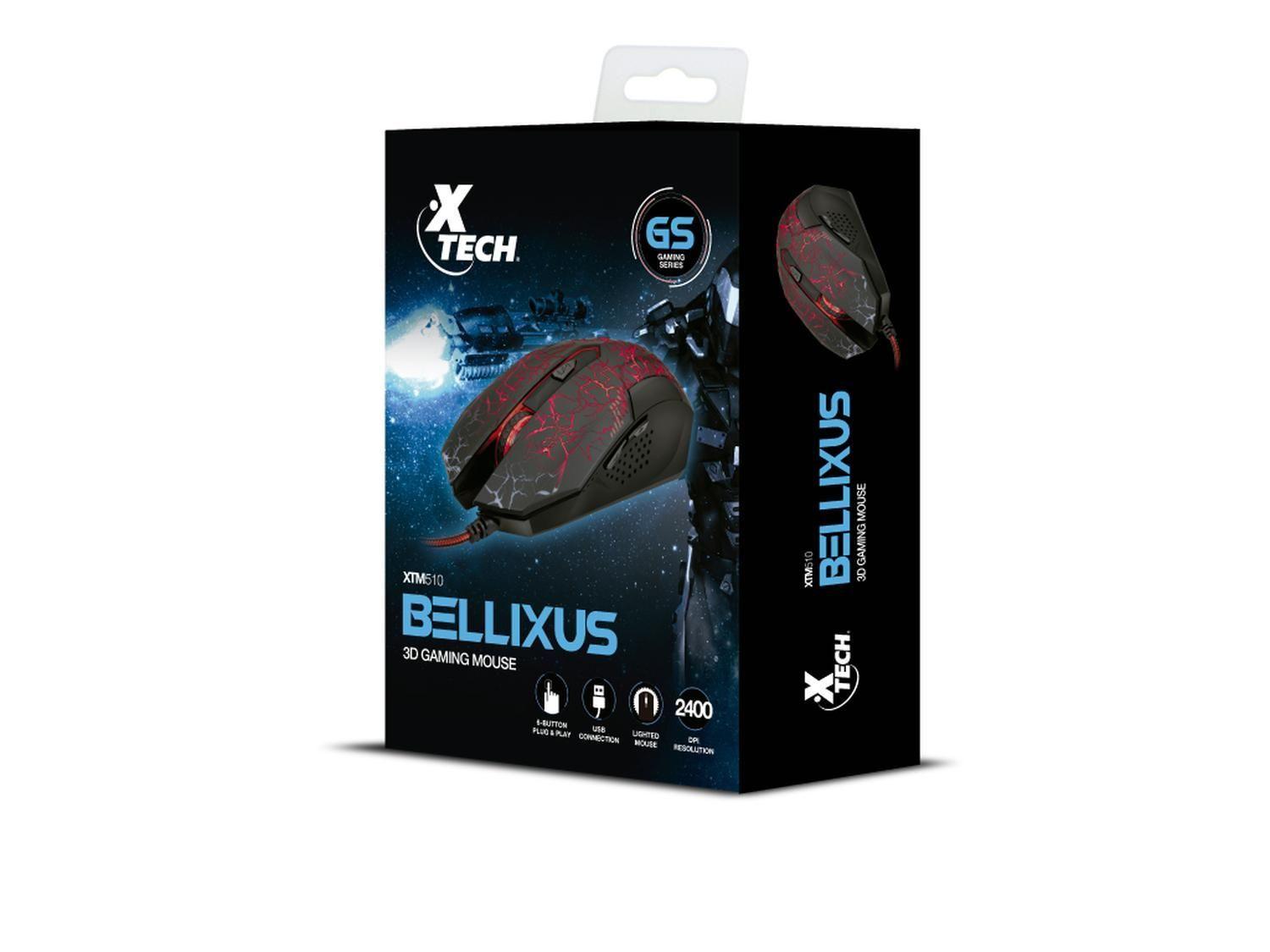 Mouse Gamer Xtech USB 6Bot LED 3Col 2400dpi XTM-510 Con diseño-9