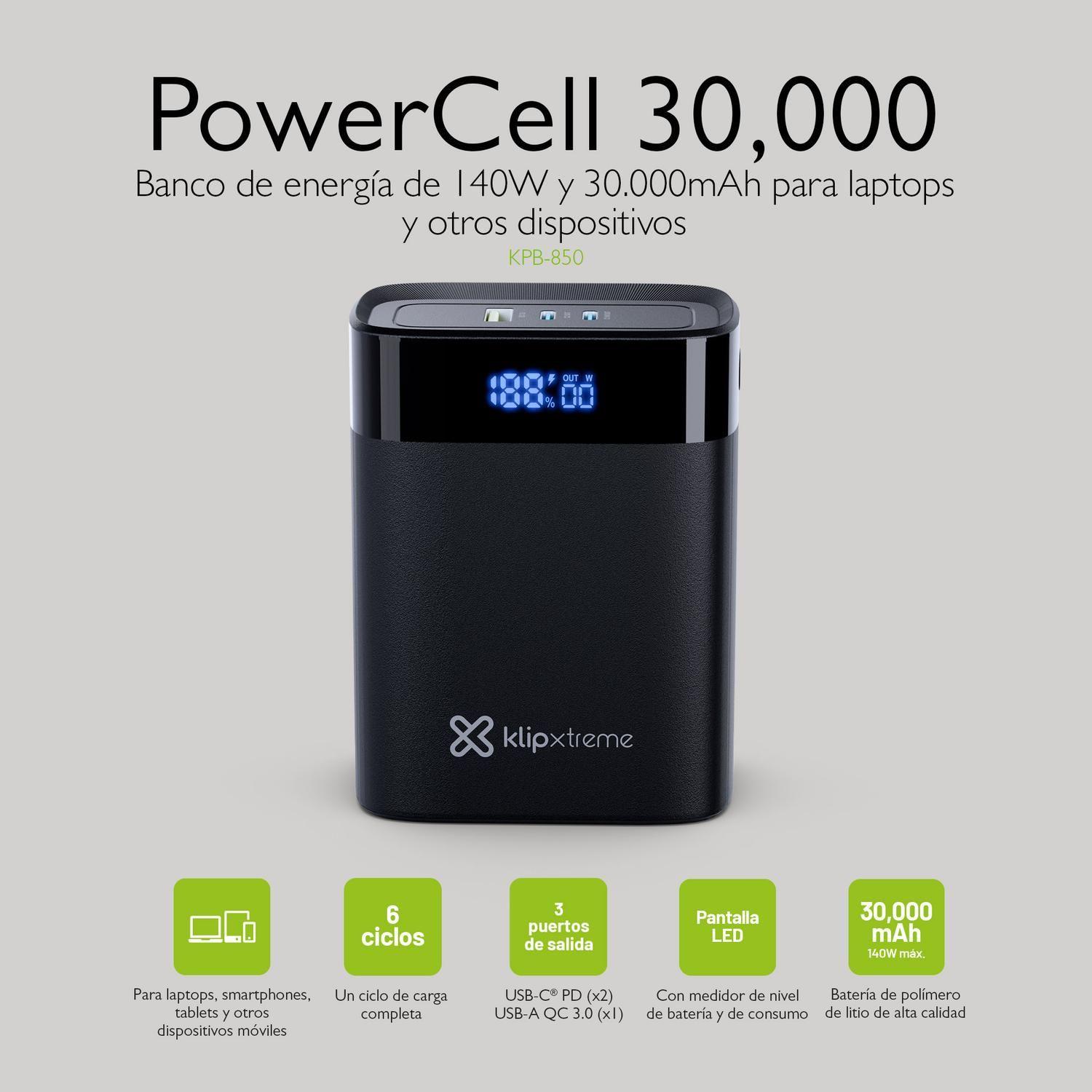 Klip Xtreme PowerBank 30000 mAh PowerCell 140W-5