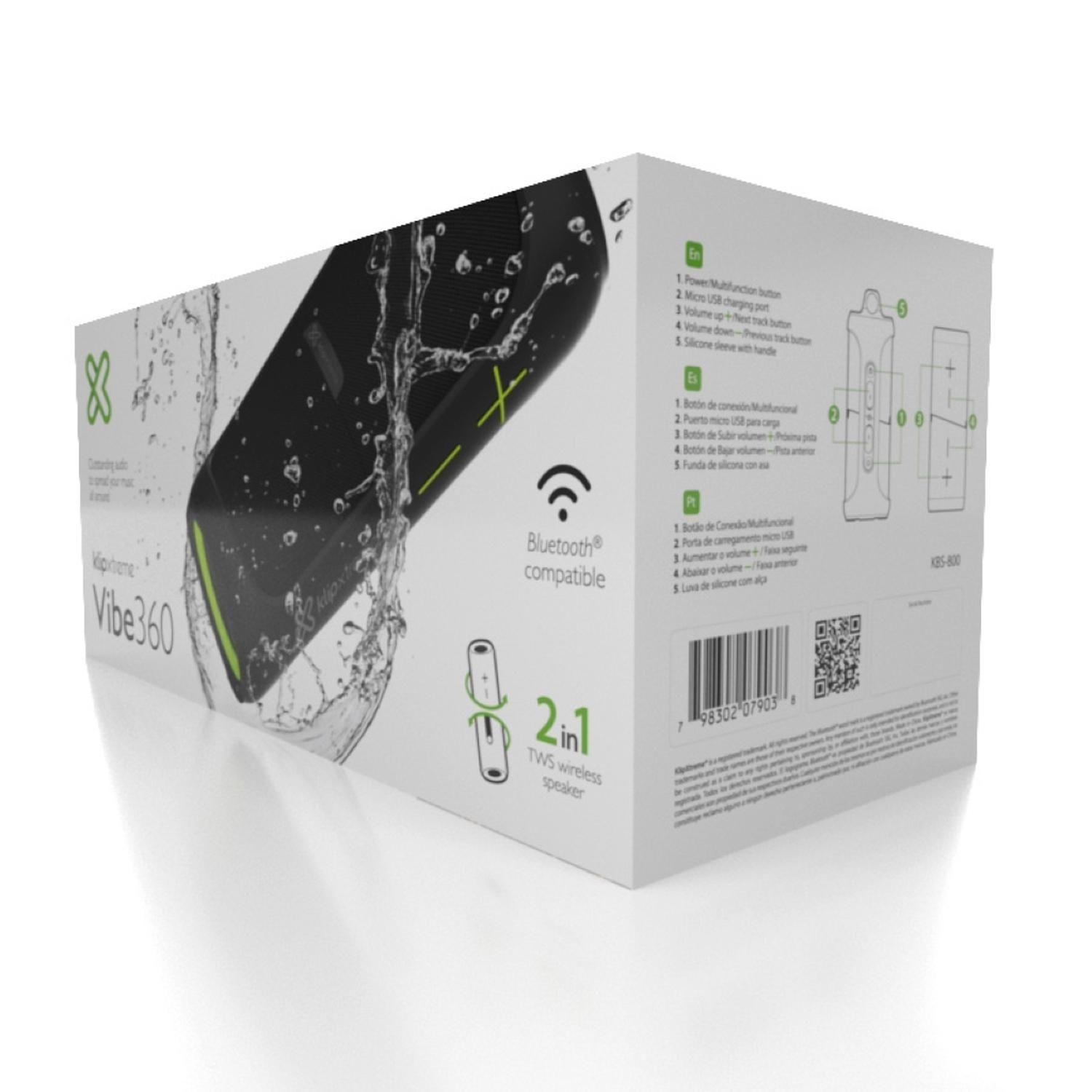 Parlante BT 2en1 IPX7 Sumerg 20W Aut 14Hs KlipXtreme KBS-800-13