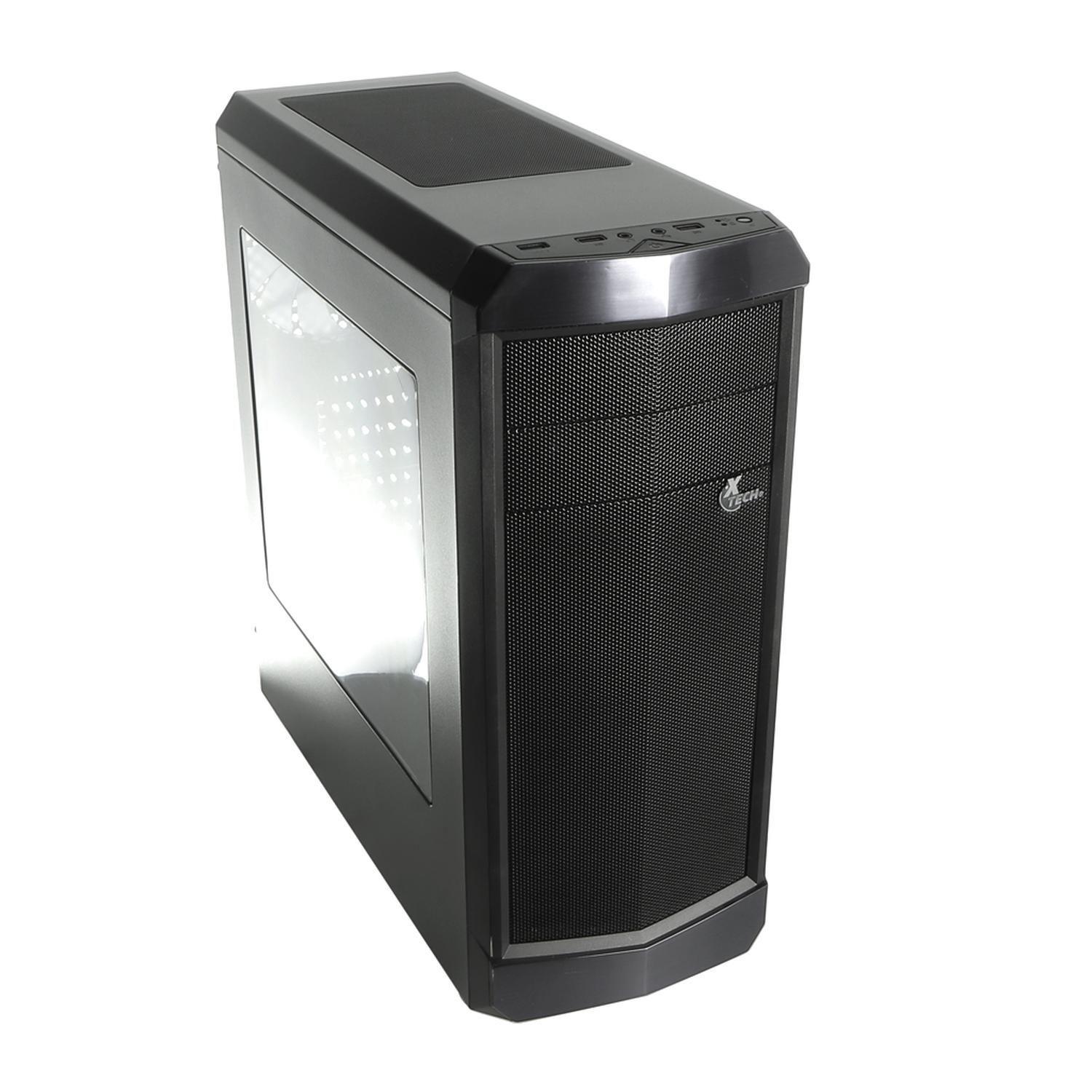 Gabinete Gamer MicroATX USBx3 Lateral Acrilico Xtech XT-GMR2 Negro-0