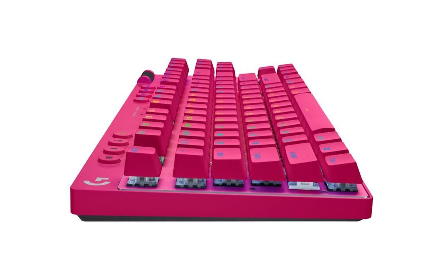 Teclado Gamer Inalambrico Logitech G PRO X TKL Lightspeed Rosado Ingles-3