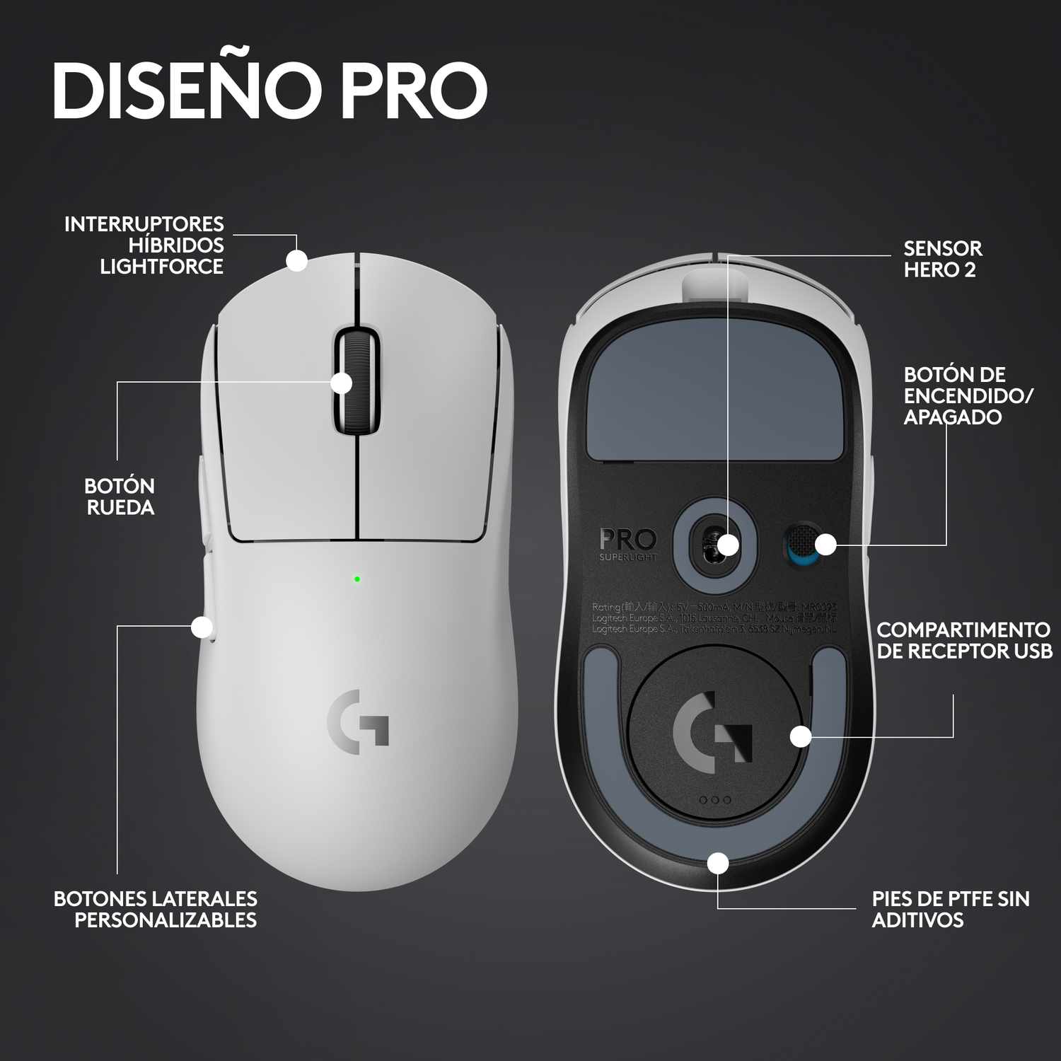 Logitech G PRO X SUPERLIGHT 2 - Ratón - gaming-6