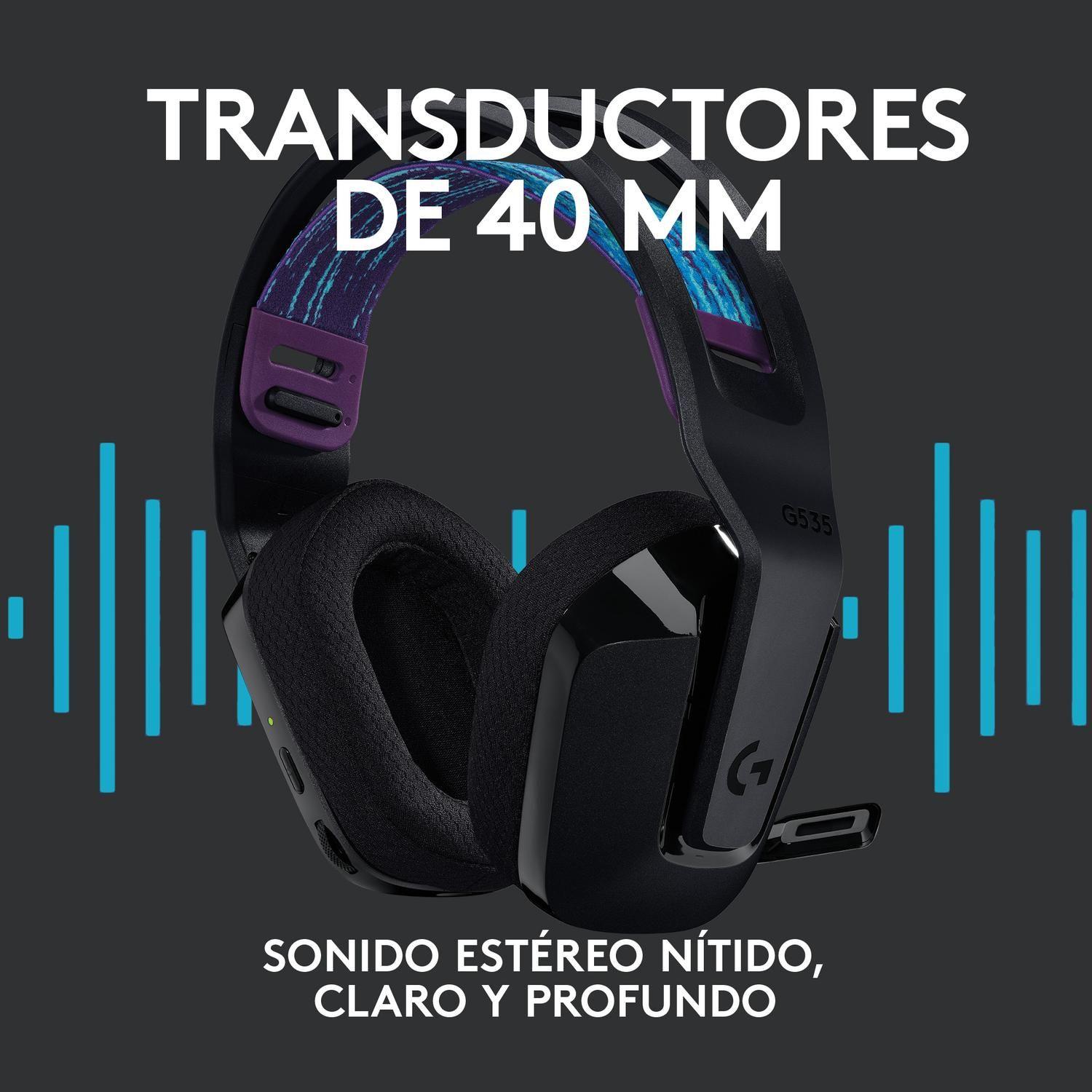 Audifono Gamer Inalambrico Logitech G535 Lightspeed Negro-9