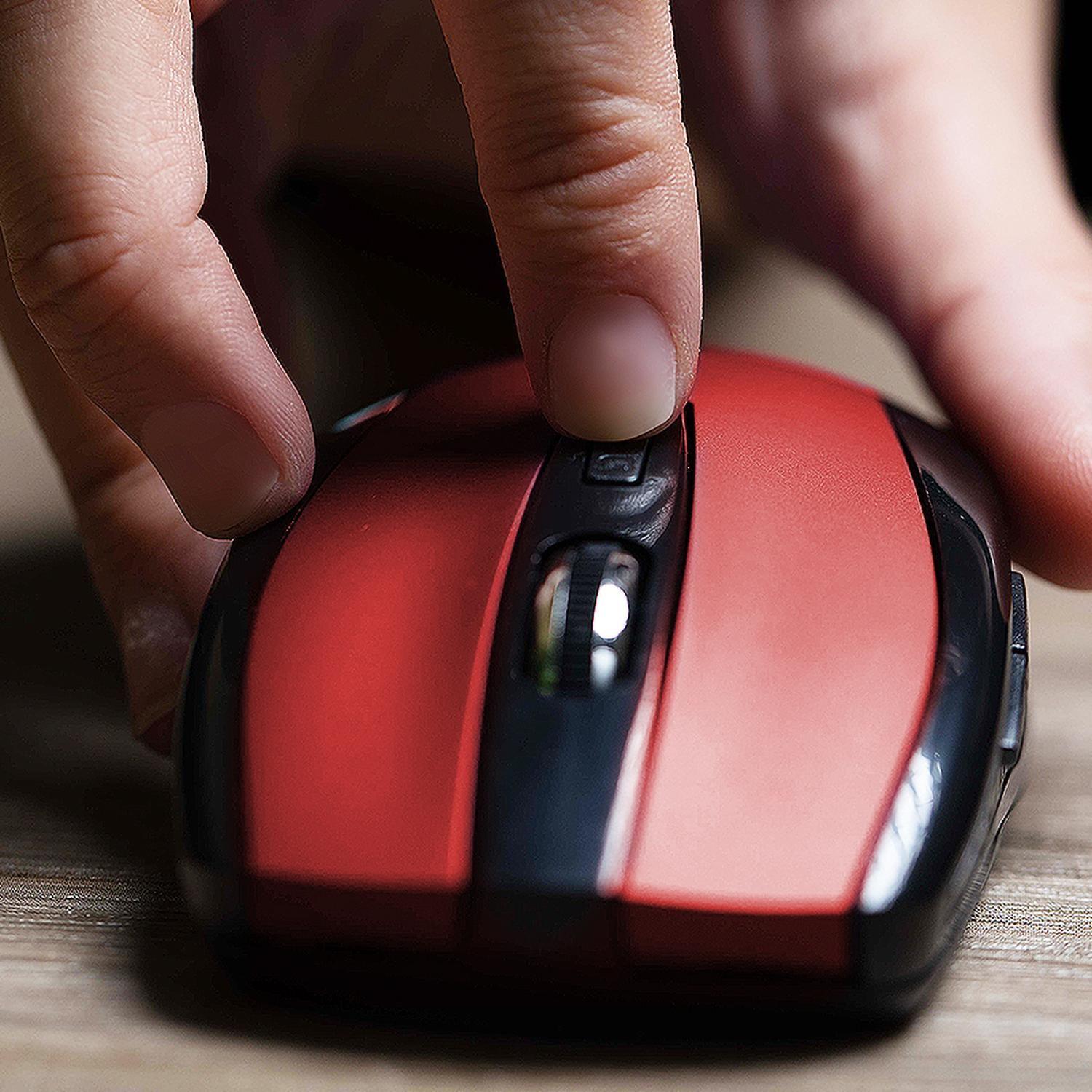 Mouse Inalámbrico KlipXtreme KMW-340 rojo-7