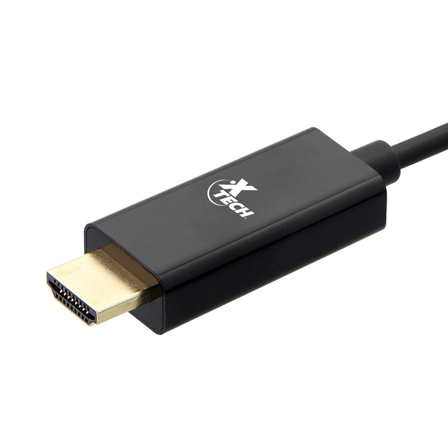 Cable HDMI Macho a USB-C Macho en Caja Xtech XTC-545 Negro-1