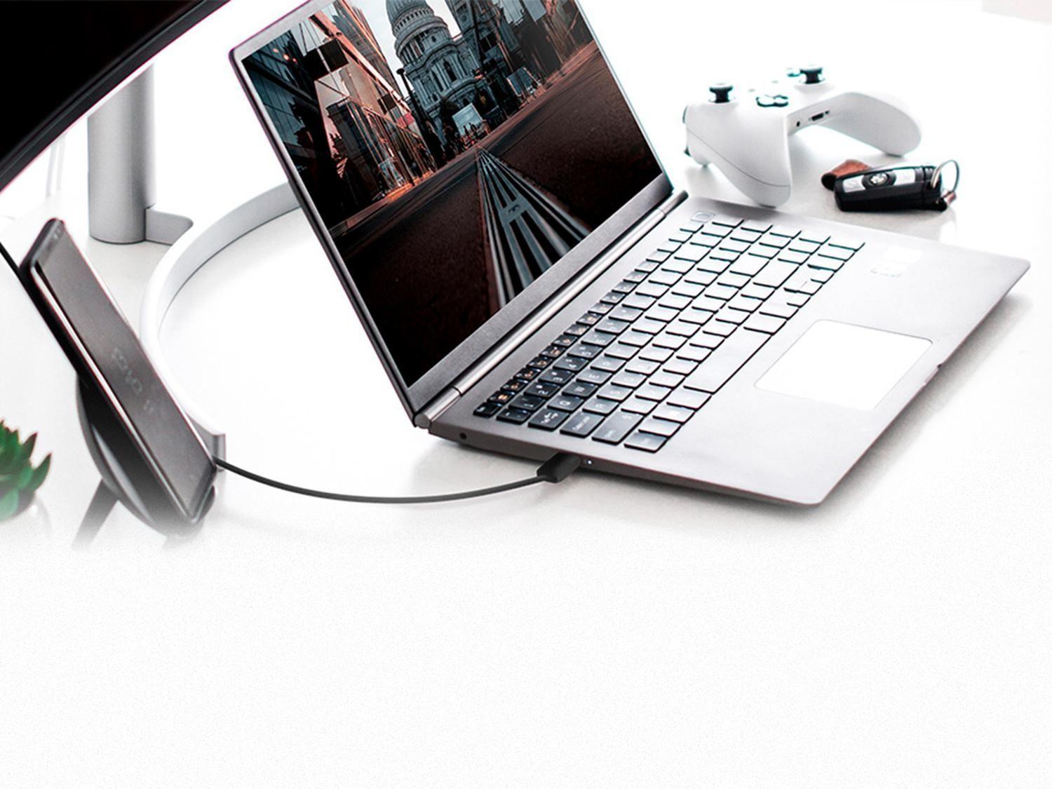 Cable HDMI Macho a USB-C Macho en Caja Xtech XTC-545 Negro-3