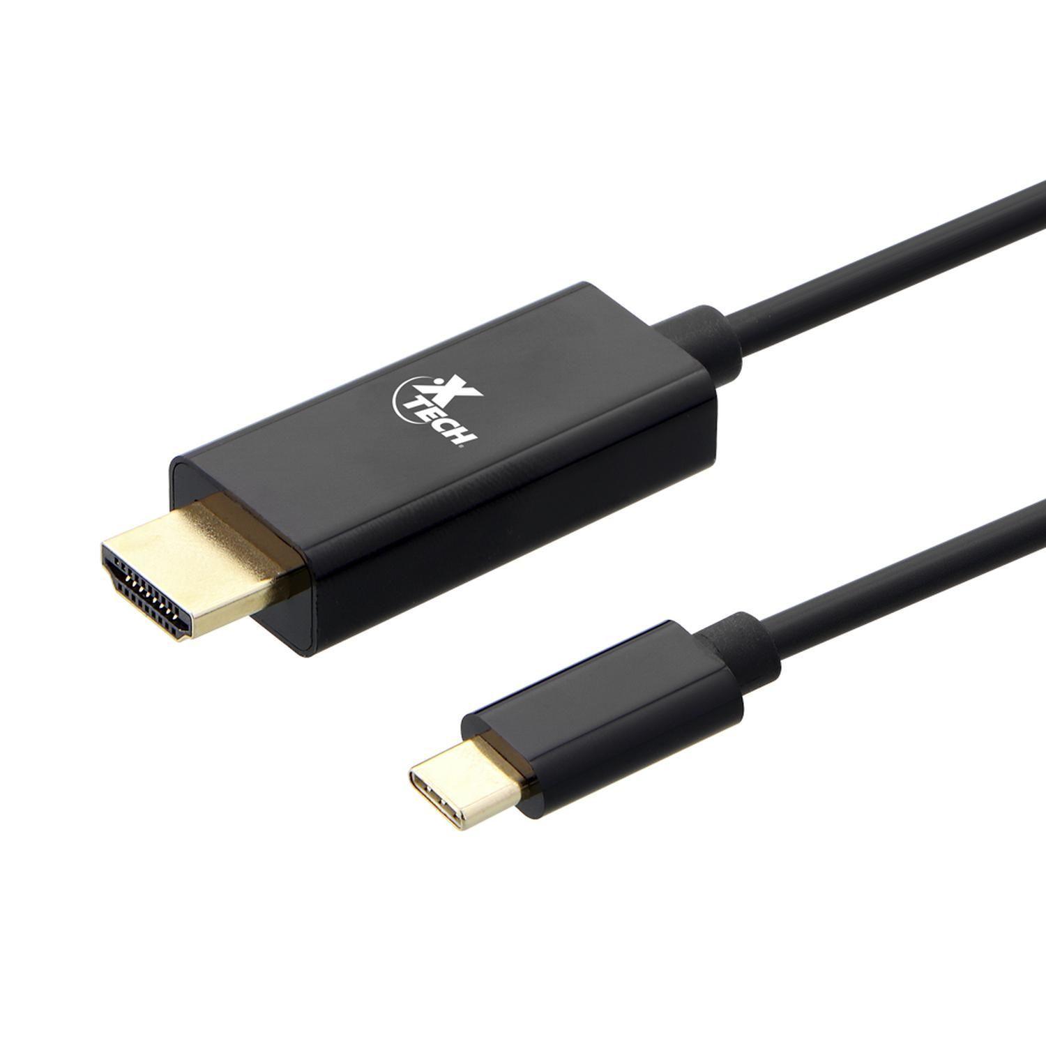 Cable HDMI Macho a USB-C Macho en Caja Xtech XTC-545 Negro-0