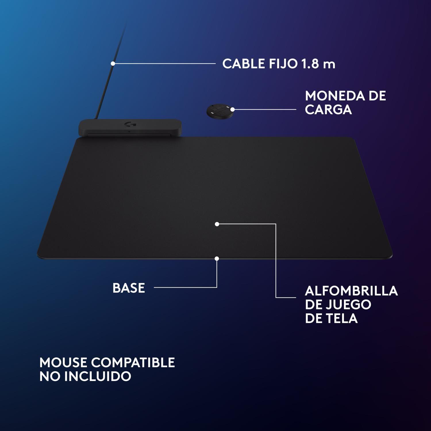 Mousepad Gamer Logitech Carga inalambrica Powerplay 2-5