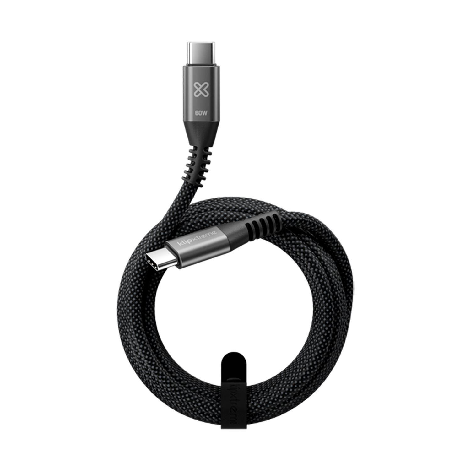Klip Xtreme Cable Trenzado USB-C PowerGo 250 60W 3m-2