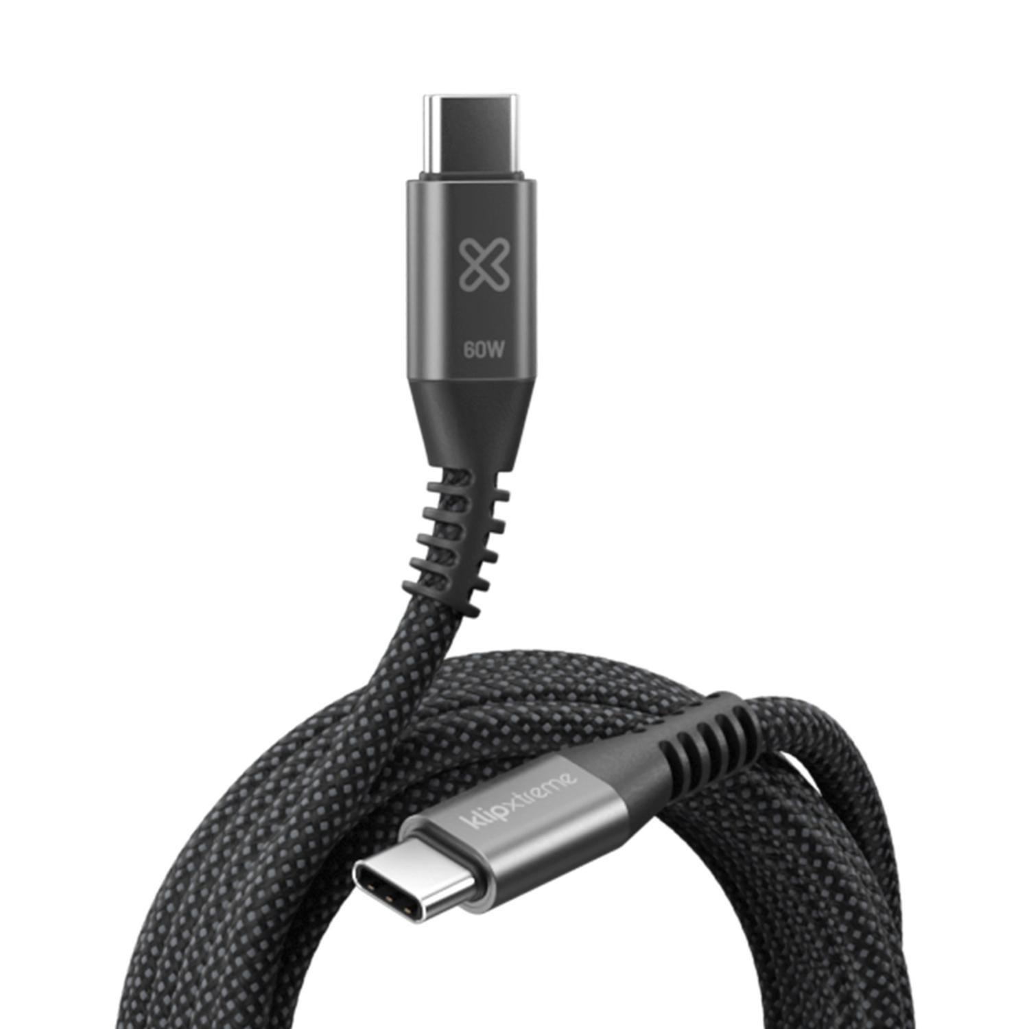 Klip Xtreme Cable Trenzado USB-C PowerGo 250 60W 3m-3