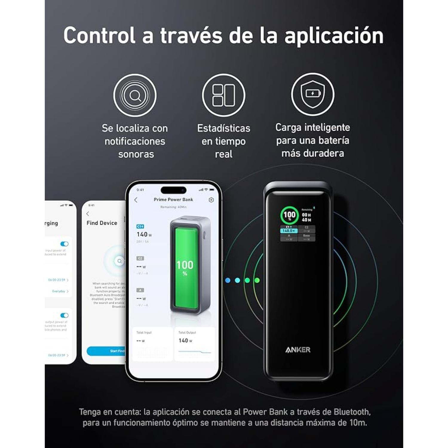 Batería Externa Anker Prime 27.650 mAh Carga Ultra Rápida 250W