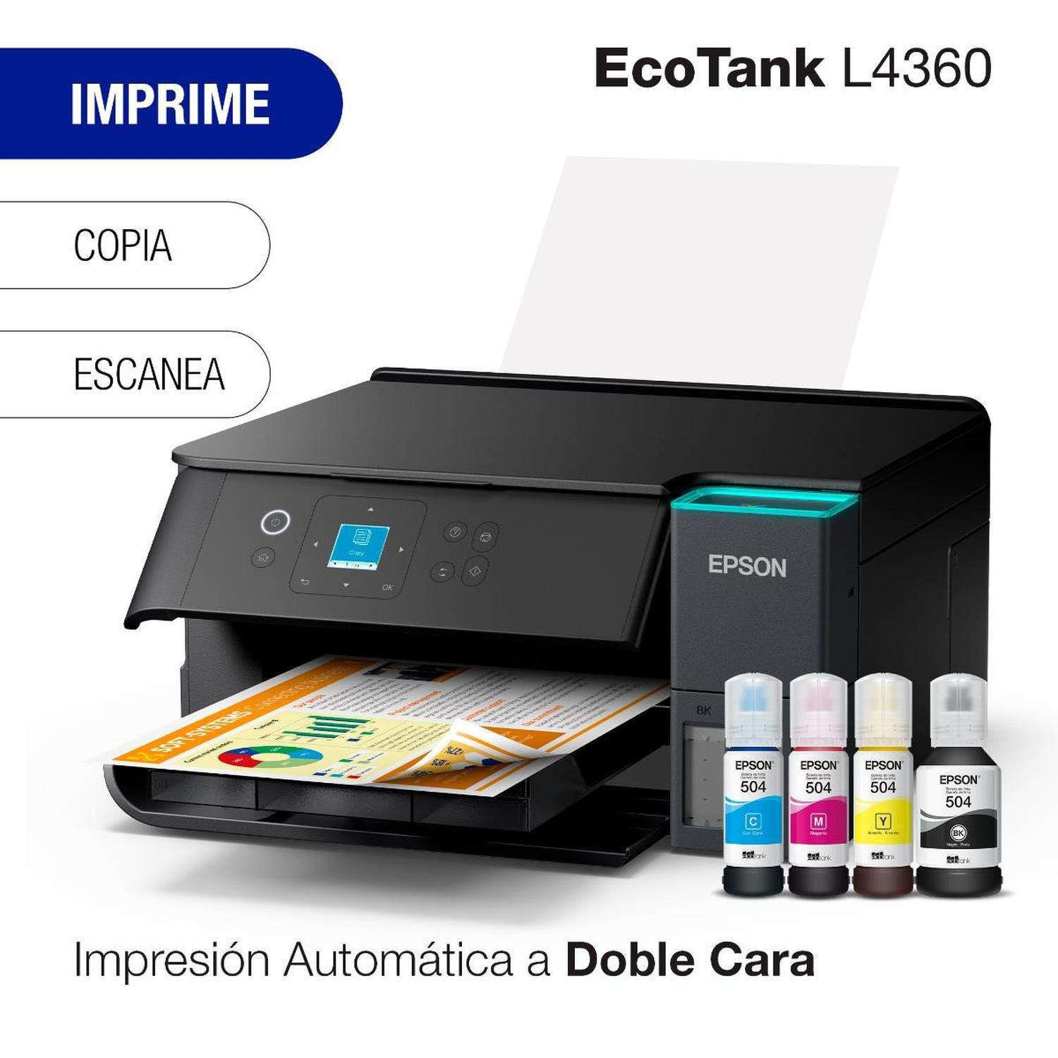 Impresora EPSON Multifunción 3en1 EcoTank L4360 Duplex WiFi-2