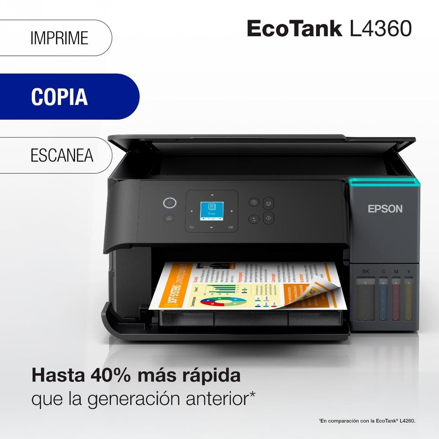 Impresora EPSON Multifunción 3en1 EcoTank L4360 Duplex WiFi-3