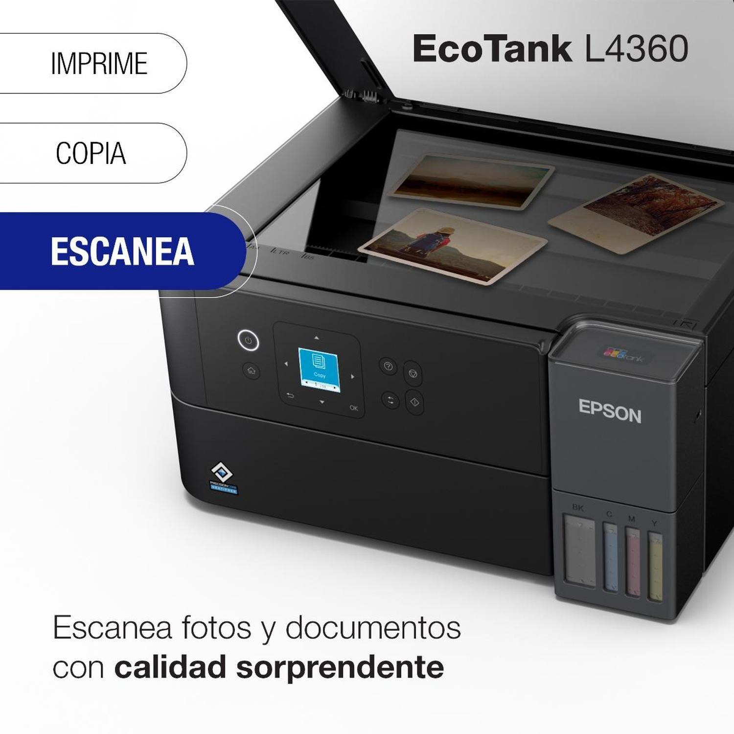 Impresora EPSON Multifunción 3en1 EcoTank L4360 Duplex WiFi-4