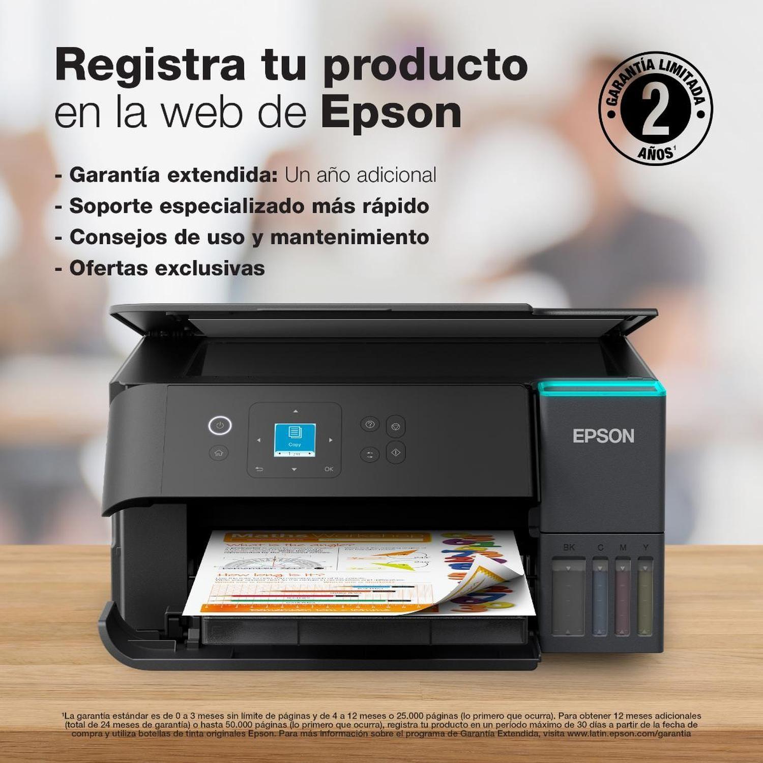 Impresora EPSON Multifunción 3en1 EcoTank L4360 Duplex WiFi-6