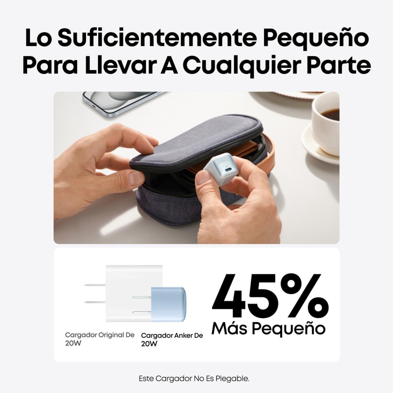 Cargador Carga Rápida Anker 511 Nano Pro 20W USB-C PowerIQ 3.0 Blanco-2