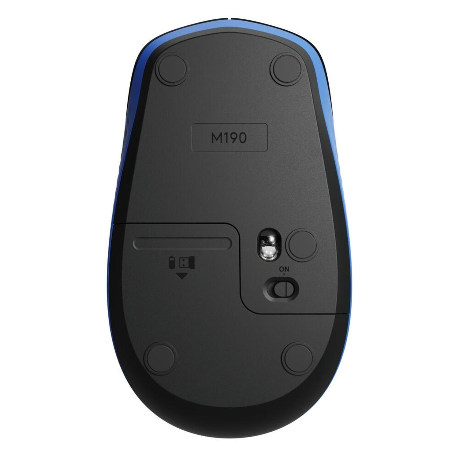 Mouse Inalambrico M190 Negro/Azul-4