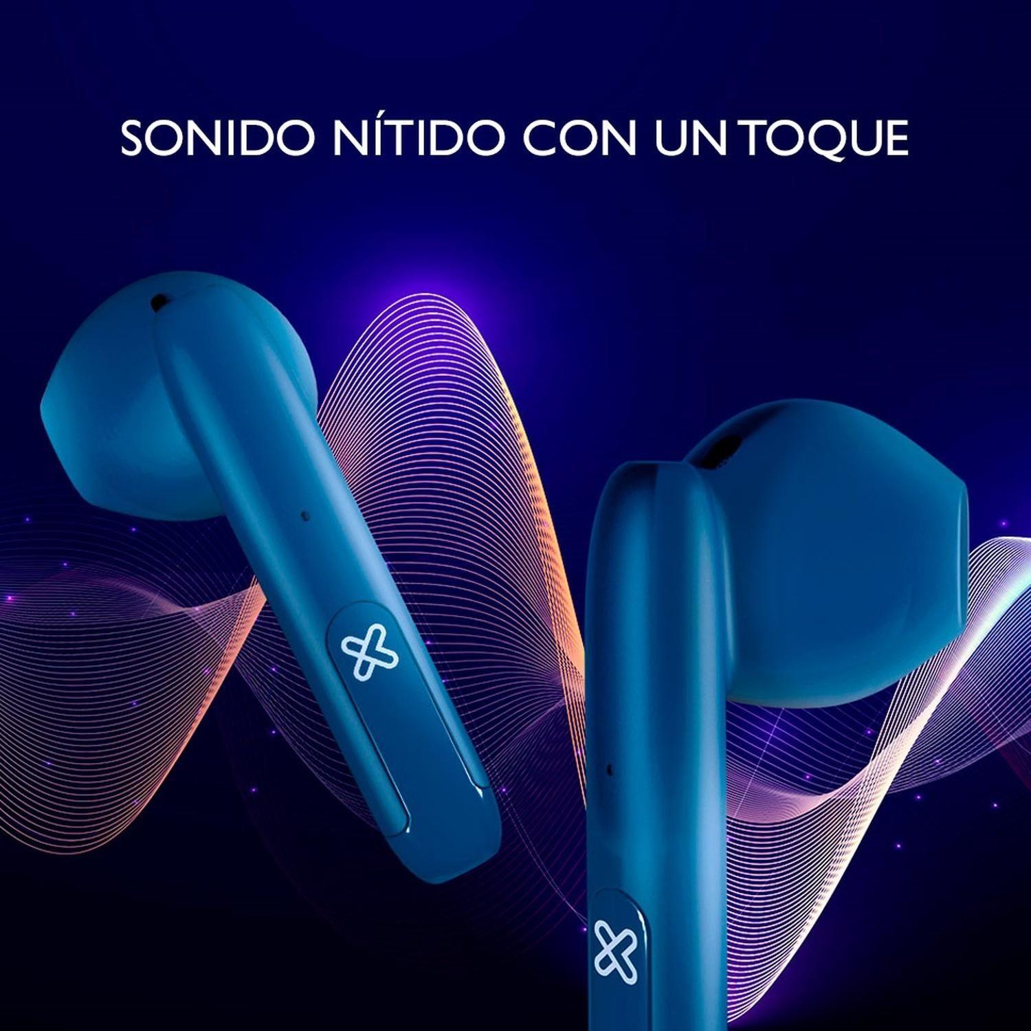 Audifono TWS auto 17 Hrs c/mic HD Klip Xtreme KTE-010 azul-1