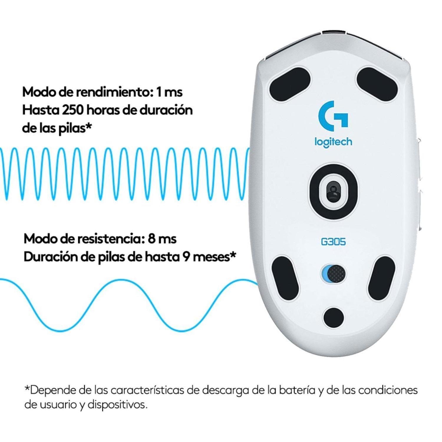 Mouse Gamer Inalambrico Logitech G305 Lightspeed Blanco-3
