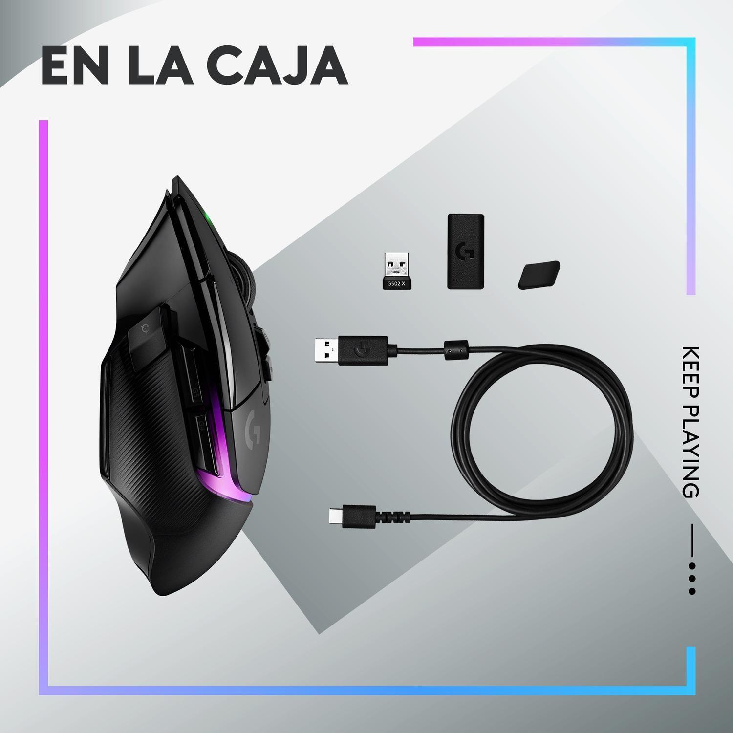 Logitech Mouse G G502 X PLUS óptico Bluetooth-9