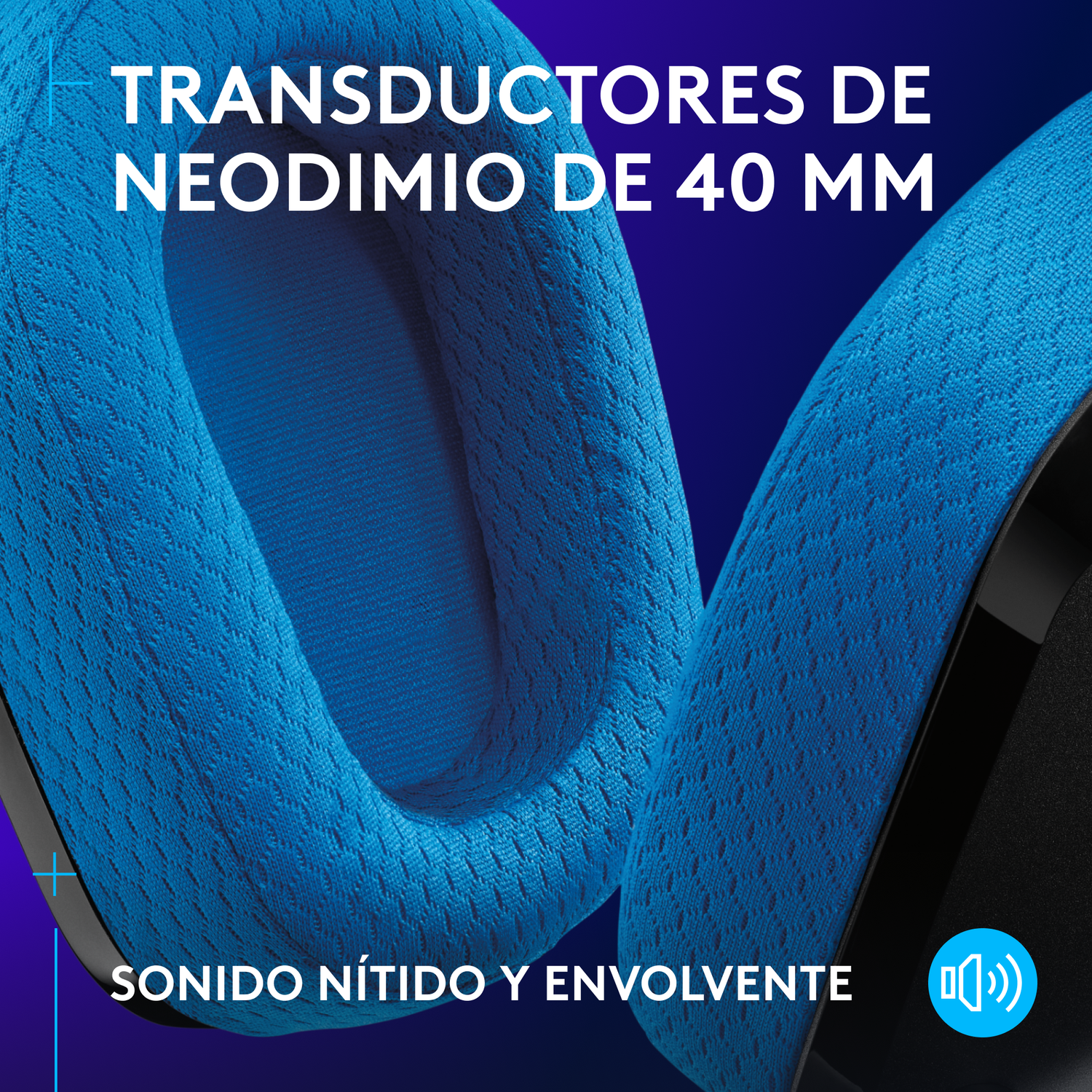 Audifono Gamer Inalambrico Logitech G535 Lightspeed Negro/Azul-4